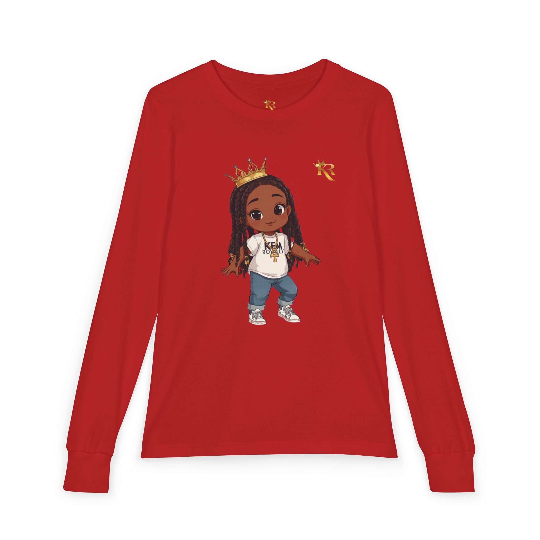 Girls Youth Jersey Long Sleeve Tee, Gift For Youth Girls