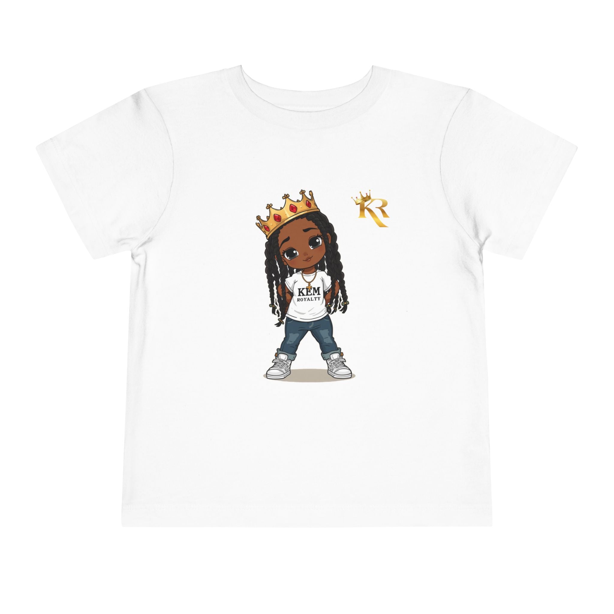 Toddler Girls Stylish Queen T-shirt, Cute Gift For Toddler Girls